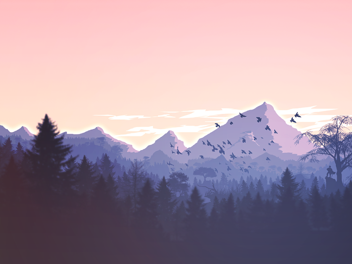 Pink mountains